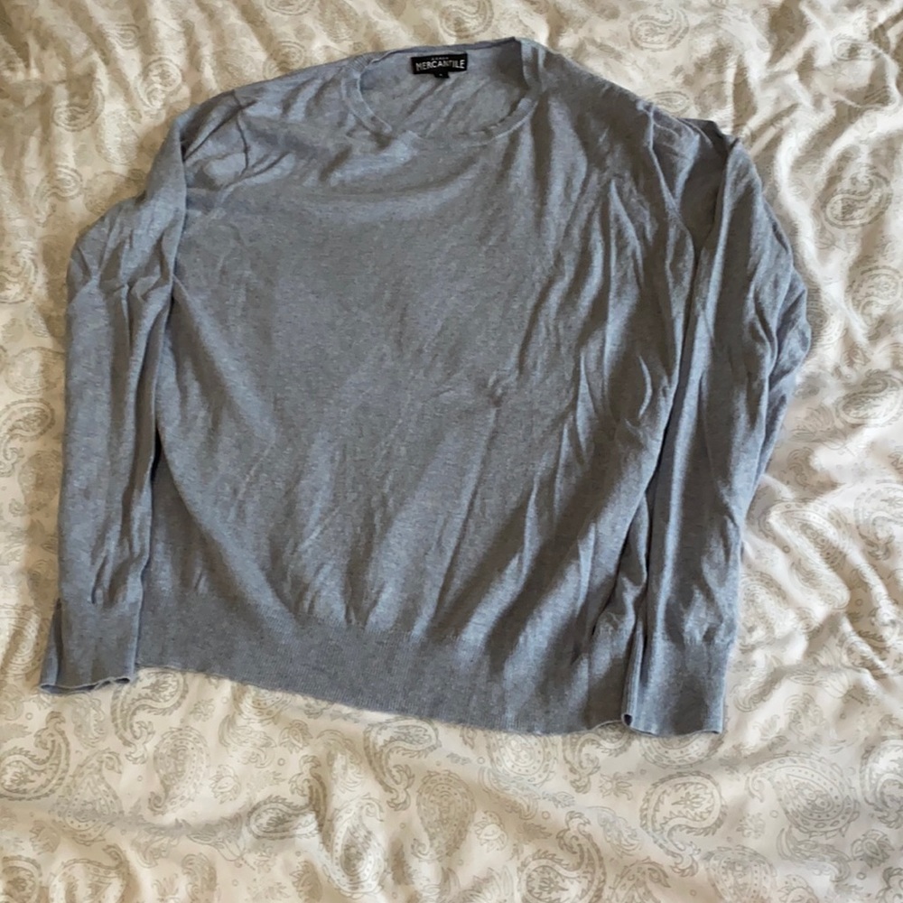 JCrew Crewneck Sweater in Heathered Lt Blue